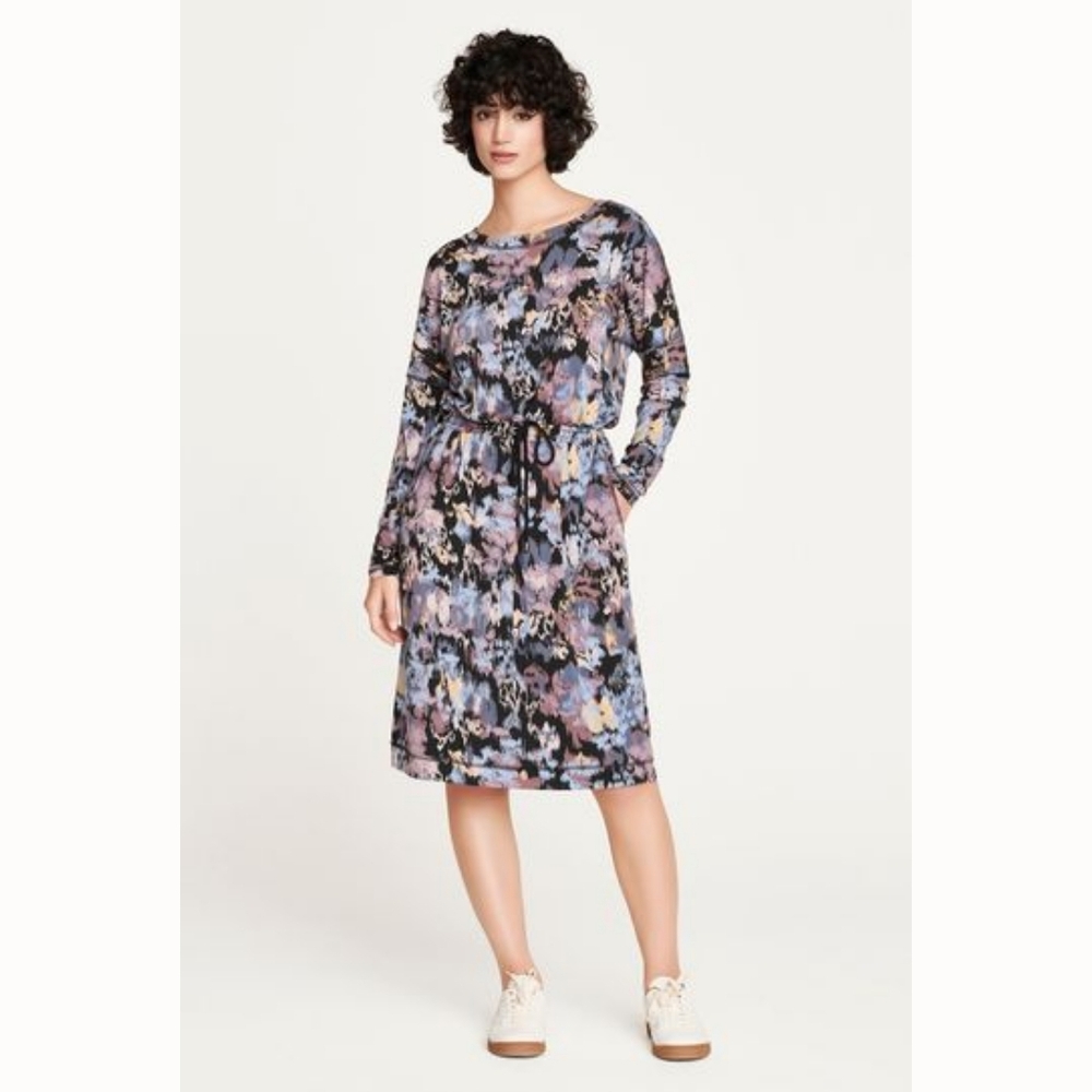 170 NWT Thought Black Sheraton Bamboo Printed Tunic Dress